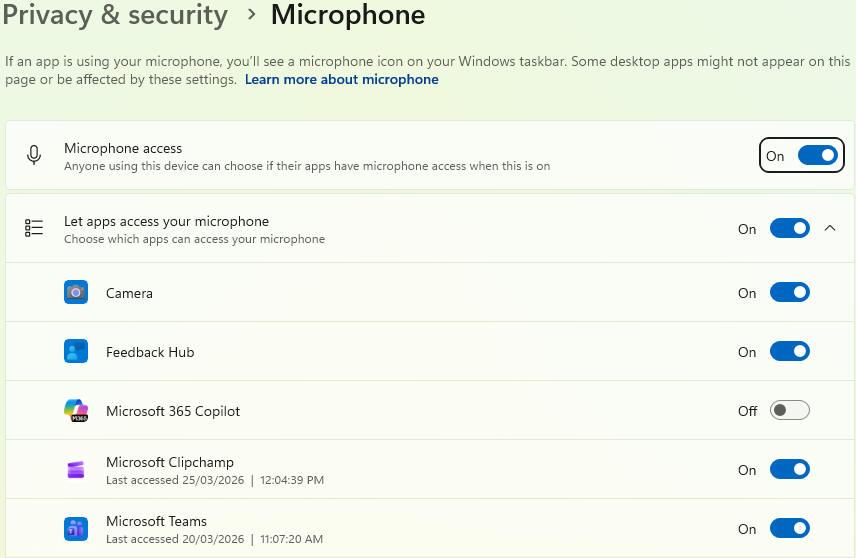 PrivacyMicrophone